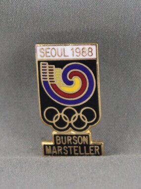 1988 Olympic Summers Games Pin - Approved Mart Seller Burson Korea - Inlaid Pin